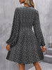 Dresses Woman Clothing V Neck Lantern Sleeve Wrap Mini Dress Ruched Waist Flowy Hem Elegant for Autumn and Party Styles