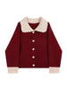 Spring Red Cardigan Sweaters For Women Loose Peter Pan Collar Elegant Korean Single Breasted Female Knit Cardigans Coat Top