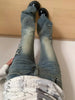 Retro High Waist Solid Color Micro-Flare Women Jeans Y2K Street Clothing Slim and Slim Stretch Flared Pants