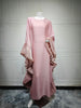 Eid Muslim Abaya Women Dress Satin Bat Sleeve Vestidos Largos Party Dresses Arab Long Robe Morocco Dubai Kaftan Silky Jalabiya
