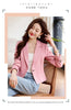 short blazer for women single breasted long sleeve autumn elegant office clothes black white pink