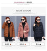 Winter Women's Cold Coat Parkas Hooded Padded Jacket Cropped Jacket Plus Size Long Sleeve Top Korean