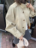 Korea Short Outerwear Woman Casual Loose Lazy Chic Long Sleeve Cotton Blends Windbreaker Coats Thin Thench