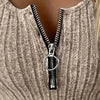 Ladies' Temperament Slim Fit Double-Sided Pocket Zipper Solid Color Vest Dress
