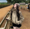 Women's Autumn Winter Jacket Double Breasted Stand Collar Solid Trench Coat Chic Korean Retro Clothes Lady Casual Coats
