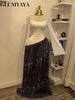 Women Mesh Print Full Sleeve O-neck Elegant Long Maxi Dress Fall Birthday Holiday Evening Sexy Party Dresses Vestidos
