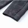 Women Irregular Plaid Blazer Jacket Stand Collar Full Sleeve Split Loose Short Coat Female Daily Commute Outerwear