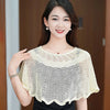 Short Outer Wear Multicolor Knitted Shawl Breathable Short Tulle Shawl Thin Coat Women
