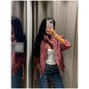 Casual Short Suede Jacket Women Chic Stand Collar Zipper Pocket Loose Outerwear Lady Autumn Daily Highstreet Jackets
