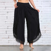 Lace Harem Pant Women Loose Solid Wide Leg Arc-Shaped Cutting Pants Women Lace Long Leggings Oversize 5Xl