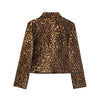 Long Sleeve Blazers Top Women 2 Pieces Leopard Printed Mini Skirt Sets Women's Suit Two Piece Set Women Outfit