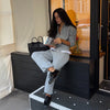Casual Solid Knit Top Pants Set Women Stand Collar Full Sleeve Sweater Wide Leg Trousers Sets Autumn Lady Suit