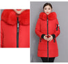 Parkas Women Winter Jacket Coat Hooded Fur Collar Outwear Female Parka Thick Cotton Padded Female Overcoat