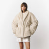 Mixed Color Lapel Collar Woman Long Coat Elegant Full Sleeve Loose Overcoat Winter Lady High Street Faux Fur Jacket
