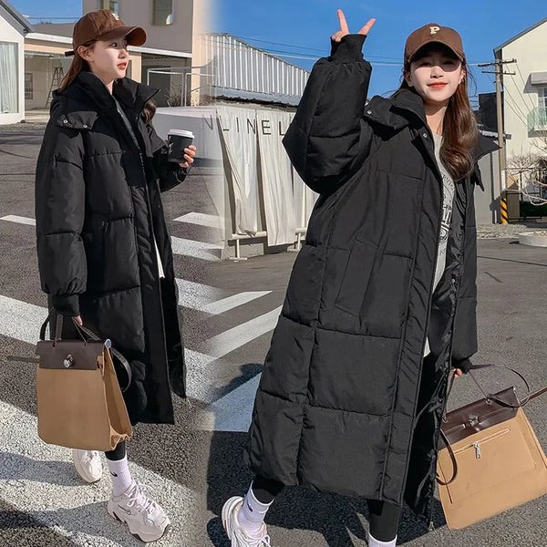 Winter Women Jacket Warm Parkas Female Thicken Puffer Coat Cotton Padded Parka Long Hooded Outwear Loose Women Snow Jac