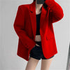 Black Blazer for Women Korean Sping Loose Office Wear Lady Casual Blazers Long Sleeve Single Button Outerwears