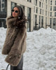 Modern Faux Fur Like Plush Jacket Autumn Winter Women's Warm Trench Coat Thicken Lady's Party Street Wear