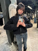 Women Retro Black Short Military Jacket Long Sleeve Stand Collar Slim Crop Jackets Lady Spring Street Outerwear