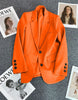 Elegant Office Lady Blazers for Women Long Sleeve Single Button Blazer Coats Female Top Suit Jackets Outerwears