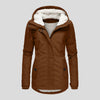Women Hooded Zipper Coats Winter Warm Thick Fleece Jackets Solid Casual Fit Pockets Parkas Ladies Hooded Hooded Outwear