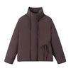 Warm Women's Detachable Scarf Collar Hooded Cotton Coat Solid Full Sleeve Buttons Pocket Thicken Jacket Winter Lady Outwear