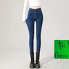 Women's Slim Skinny Jeans Comfortable Stretch Casual Solid Colours Pencil Pants Female Black Denim Trousers