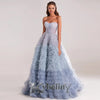 Chic Evening Dresses for Women Rhinestones One-Shoulder Trumpet Sweep Train Pleat Satin Vestido De Noche Customized