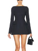 Autumn Female Tee Bow Mini Dress Slim Patchwork High Waist Elegant Party Dress Women's Solid Y2k Bodycon Dress