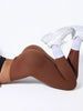 V-Back High Waisted Yoga Leggings Seamless Knit Tights for Women Quick Dry Butt Lifting Slim High Elastic Leggings