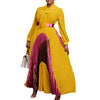 Elegant Women Wraped Bow Neck Long Sleeve with Sashes Maxi Long Dress Chic Sexy Party Prom Big Swing Pleated Dresses