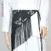 American Style Women's Belt Spliced Tassel Bandage Waistband All-match Shirt Dress Female Spring 2DC1589