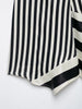 Fall Striped Patchwork Women Blue Suit Neck-mounted Vest+ Modern Straight Pants Night Party Streetwear Set