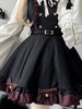 Japanese Kawaii Two Pieces Set Women Outfits Ruffled Patchwork Cute Bow Dress + Flare Sleeve Lolita Blouse Y2k Aesthetic JK Suit