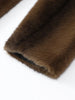 Women Faux Fur Overcoat Chic Lapel Long Sleeve Loose Fluffy Coat Lady Winter Warm Elegant Street Outerwear