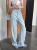 Women Blue Baggy Plaid Jeans Vintage Y2k Cowboy Pants Harajuku Aesthetic Denim Trousers Trashy Japanese 2000s Style Clothes