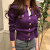 Spring Long Sleeve Women Cardigans Sweater Knitted Coat Short Casual Single Breasted Korean Slim Chic Ladies Tops