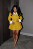 Women Pleated Mini Skirts Suit and Shirt Patchwork Long Sleeve Blazer Matching 2 Two Piece Set Outfits