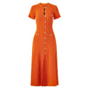 French Style Knitted Long Dress round Neck Hollow out Wooden Edge Skirt Elegant Autumn Women's One Piece Dress