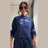 Casual Coats Pants Sets Women Loose Long Sleeves Single Breasted Elastic Waist Knot Suits Female Spring Solid Set Lady