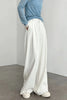 Korean White Suit Pants Women Casual Loose High Waisted Wide Leg Pants Ladies Simple All-Match Office Straight Trousers