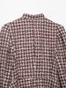 Vintage Spring Plaid Single Breasted Straight Woman Blazer Office Lady Tassel Sleeve Female Modern Outwear