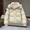 Autumn Winter Down Cotton Jacket Women's Korean Cotton-Padded Thicken Warm Hooded Parkas Short Coat Female Casual Ladies Top