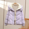 2026New Winter Hooded Down Cotton-Padded Jacket Women's Loose All-Match Thicken Warm Parkas Short Coat Female Casual Ladies Tops