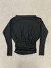 Autumn Girl Off Shoulder Pullover Women's Clothing Solid Color Long Sleeved Loose Casual Slim Pleated Hug Hips Short Dress