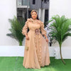 Plus Size Evening Dresses for Women African Solid Gown Elegant Wedding Party Long Dress Ankara Ladies Clothing Outfits