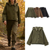 Women's Hooded Short Trench Coat in Olive Green, Brown, and Black, Double-Breasted with Pocket Details, Casual Jacket