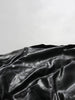Solid Loose Spliced Zippers Leather Jackets for Women Lapel Long Sleeves Patchwork Pockets Jacket Female