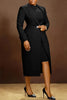 Women's Set Full Sleeve Long Blazer Coat+ Long Dress Suit Winter Streetwear Two 2 Piece Set Africa OL Work Outfits