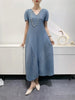 Bud Elegant Dresses for Women Autumn Pleated Casual Solid Color Party Formal Occasion Dresses
