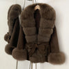 Fox Fur Coat Female Autumn Woolen Coat Winter Warm Real Fur Collar Wool Blend Jacket Women Warm Clothes for Women